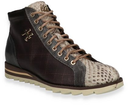 Harris Schlangenleder Schnürboots für Herren 212205000000 (Petrol/Braun)