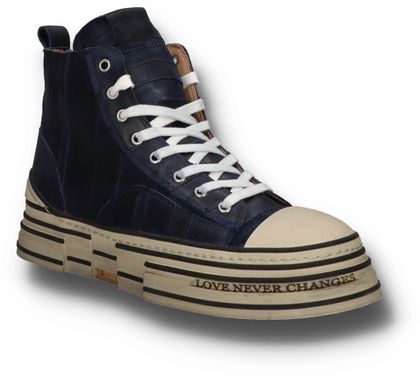 Rebecca White Herren-Sneaker aus Leder 244102000027 (Dunkelblau)