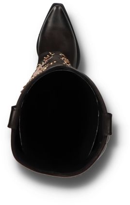 Konstantin Starke Damen-Western Boots mit goldenen Nieten 107082000000 (Schwarz/Braun)