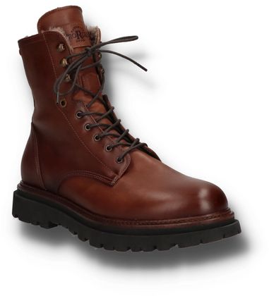 Giorgio 1958 Herren-Schnürboots aus Leder mit Lammfell 291221000014 (Braun)
