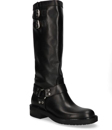 Konstantin Starke Damen-Biker Boots 102001000091 aus Leder (Schwarz)
