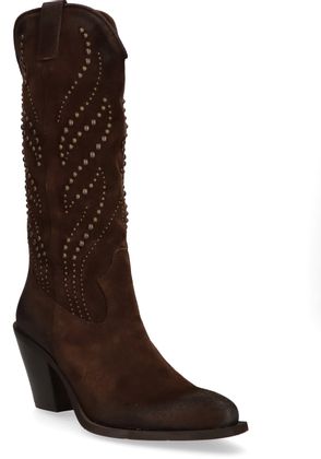 Konstantin Starke Damen-Western Boots 107202000004 aus Leder (Dunkelbraun)