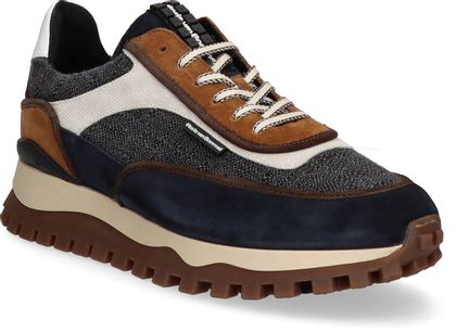 Floris van Bommel Herren-Sneaker 244182000007 (Blau/Braun)
