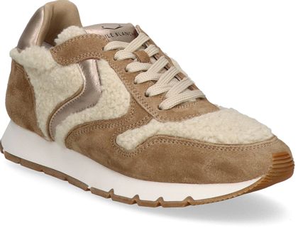 Voile Blanche JULIA Sneaker für Damen mit Teddyfell 101222000014 (Hellbraun/Beige)