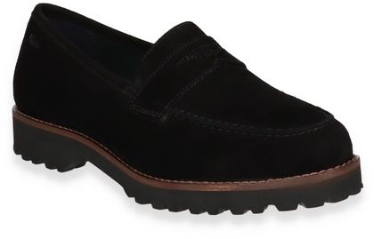 Sioux MEREDITH Damen-Slipper aus Leder 100002000012 (Schwarz)