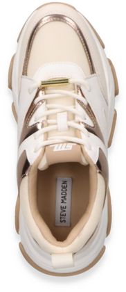 Steve Madden PROGRESSIVE Damen-Schnürschuhe mit Wechselfußbett 101301000016 (Beige/Weiß)