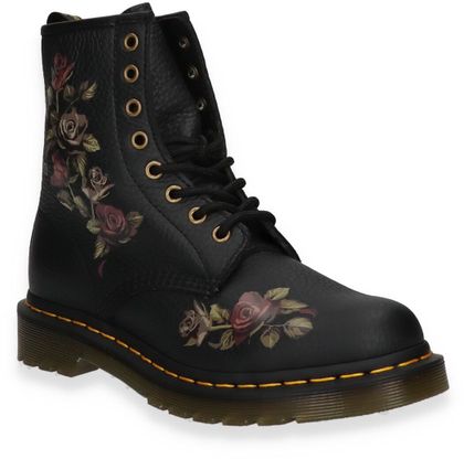 Dr. Martens DECAYED ROSES Boots für Damen 102001000051 (Schwarz)