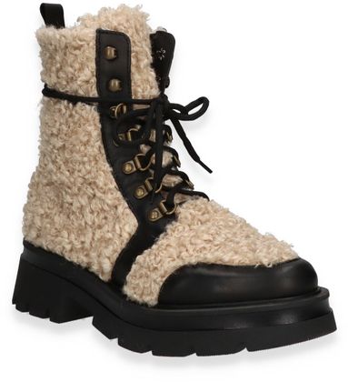 Konstantin Starke ELENA Damen-Boots mit Teddyfell 102308000000 (Beige/Schwarz)