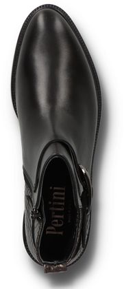 Pertini Damen-Stiefeletten aus Leder 105001000038 (Schwarz)