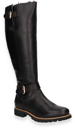 Panama Jack AMBERES Damen-Stiefel mit Lammfell 192001000024 (Schwarz)
