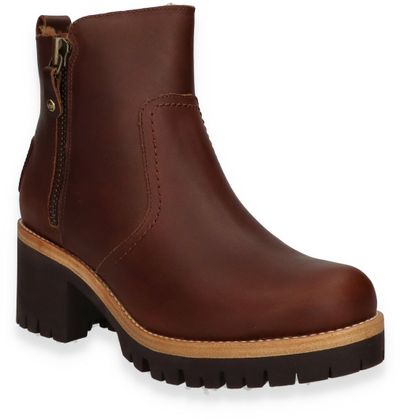 Panama Jack PAULINE Damen-Boots mit Lammfell 192201000027 (Dunkelbraun)