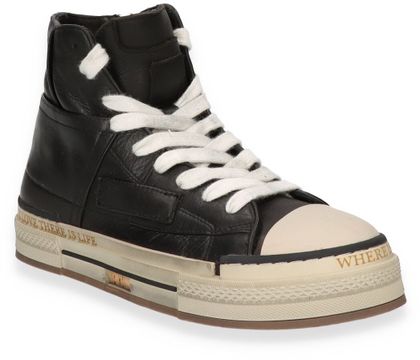 Rebecca White Damen-Schnürschuhe aus Leder 102001000082 (Schwarz)