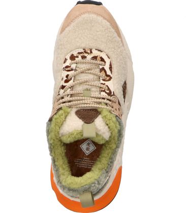 Flower Mountain KOTETSU Damen-Schnürschuhe mit Teddyfell 193386000000 (Beige)