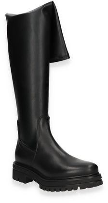 Shirley May Damen-Overknee aus Leder 196001000005 (Schwarz)