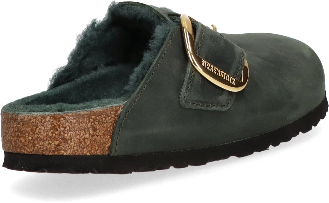 Birkenstock BOSTON BIG BUCKLE SHEARLING Damen Hausschuhe 420602000000 Grun online kaufen GISY