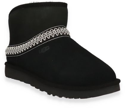 UGG CLASSIC MINI CRESCENT Damen-Winterboots 192002000018 (Schwarz)
