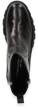 Konstantin Starke Damen-Boots aus Leder 102001000072 (Schwarz)