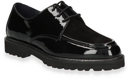 Sioux Damen-Schnürschuhe mit Wechselfußbett 101003000005 (Schwarz)