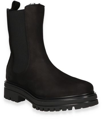 Shirley Mae Damen-Boots 192002000025 mit Lammfell (Schwarz)