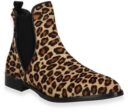 Phillip Hardy Damen-Stiefeletten mit Leo-Print 105386000000 (Beige/Bunt)