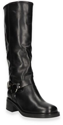 Eddie Rodriguez Damen-Stiefel aus Leder 102001000107 (Schwarz)