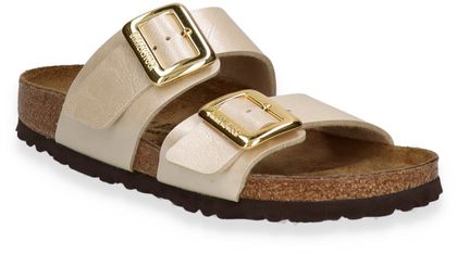 Birkenstock SYDNEY CUSHION BUCKLE Damen-Pantoletten 591301000008 (Perlweiß)