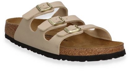 Birkenstock FLORIDA BS Damen-Pantoletten 591301000005 (Beige)