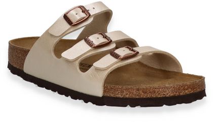 Birkenstock FLORIDA BS Damen-Pantoletten 591301000006 (Perlweiß)