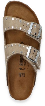 Birkenstock ARIZONA RIVET BORDER Damen-Pantoletten 591222000001 (Hellbraun)