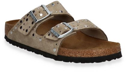 Birkenstock ARIZONA RIVET BORDER Damen-Pantoletten 591222000001 (Hellbraun)