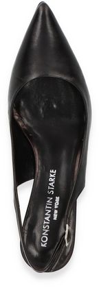 Konstantin Starke Damen-Slingpumps aus Leder 130001000015 (Schwarz)