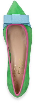 Shirley May Damen-Ballerinas aus Leder 103682000002 (Grün)