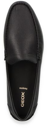 GEOX SIRON Herren-Slipper aus Leder 226001000032 (Schwarz)