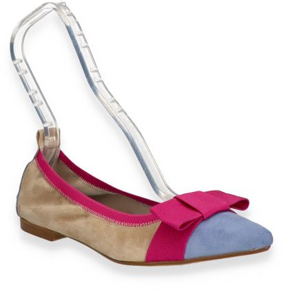 Phillip Hardy IVONNE Damen-Ballerinas aus Leder 103382000005 (Beige/Bunt)