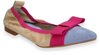 Phillip Hardy IVONNE Damen-Ballerinas aus Leder 103382000005 (Beige/Bunt)