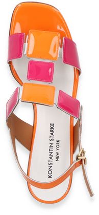 Konstantin Starke Damen-Sandaletten aus Leder 185393000000 (Orange/Pink)