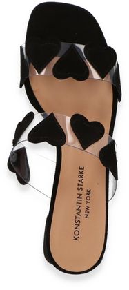 Konstantin Starke Damen-Pantoletten aus Leder 181002000002 (Schwarz)