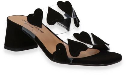 Konstantin Starke Damen-Pantoletten aus Leder 181002000002 (Schwarz)