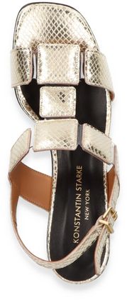 Konstantin Starke Damen-Sandaletten aus Leder 185905000003 (Gold)