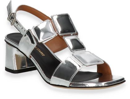 Konstantin Starke Damen-Sandaletten aus Leder 185911000003 (Silber)