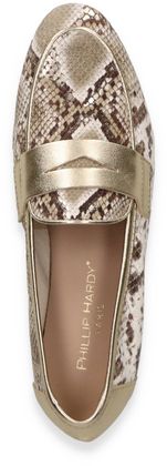 Phillip Hardy ADELE Damen-Slipper aus Leder 103381000015 (Beige/Gold)