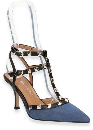 Phillip Hardy Damen-Slingpumps 132107000001 (Blau/Schwarz)