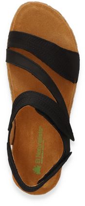 El Naturalista PANGLAO Damen-Sandale aus Leder 184002000008 (Schwarz)