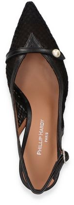 Phillip Hardy Damen-Slingpumps aus Leder 131007000003 (Schwarz)