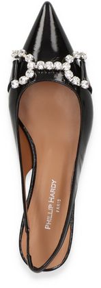Phillip Hardy Damen-Slingpumps aus Leder 130001000014 (Schwarz)