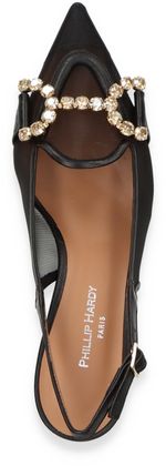 Phillip Hardy Damen-Slingpumps aus Leder 131007000004 (Schwarz)