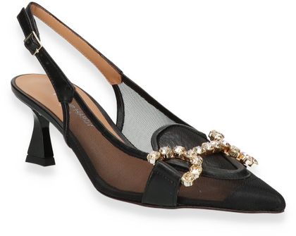 Phillip Hardy Damen-Slingpumps aus Leder 131007000004 (Schwarz)