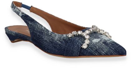 Phillip Hardy Damen-Slingpumps aus Leder 130107000002 (Blau)