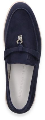 Melvin & Hamilton Damen-Slipper aus Leder 100102000025 (Dunkelblau)