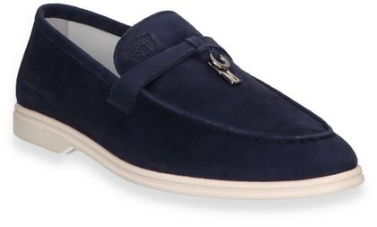 Melvin & Hamilton Damen-Slipper aus Leder 100102000025 (Dunkelblau)